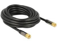Delock HF-Kabel - F-Stecker männlich zu F-Stecker männlich5 m - 85 dB - Schwarz