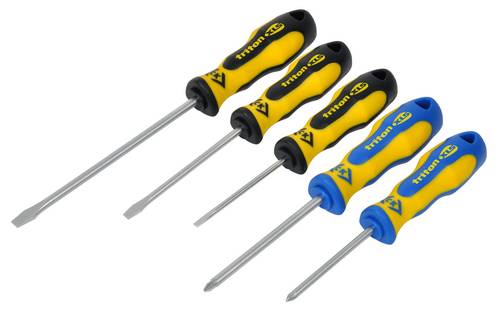 C.K Triton XLS Werkstatt Schraubendreher-Set 5teilig Schlitz, Kreuzschlitz Pozidriv