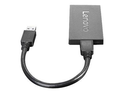 Lenovo 4X90J31021 USB 3.2 Gen 1 (USB 3.0) Adapter [1x USB 3.2 Gen 1 Stecker A (USB 3.0) - 1x DisplayPort Buchse] Schwarz