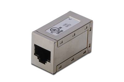 Digitus RJ45 Netzwerk Adapter CAT 5, CAT 5e, CAT 6 [1x RJ45-Buchse - 1x RJ45-Buchse] Grau