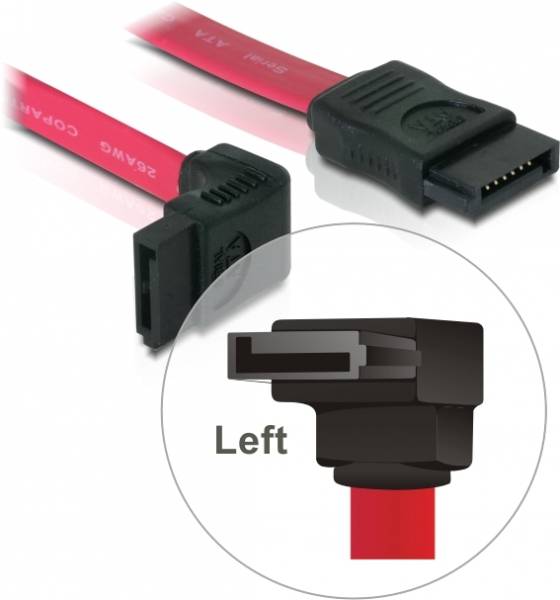Delock Festplatten Anschlusskabel [1x SATA-Buchse 7pol. - 1x SATA-Buchse 7pol.] 0.30 m Rot