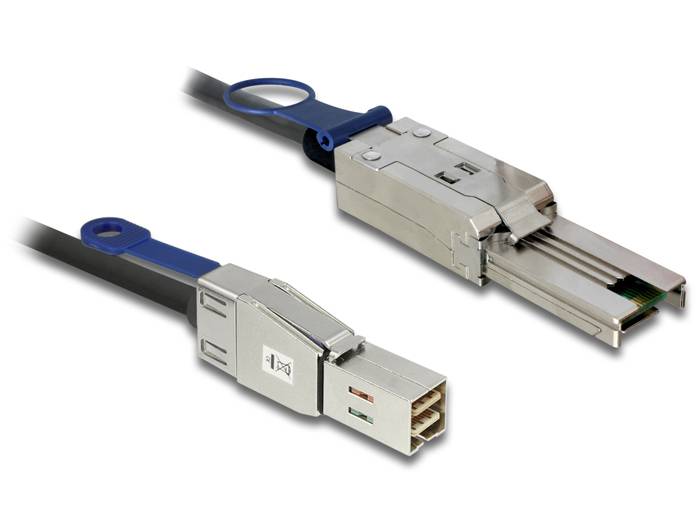 Delock Festplatten Anschlusskabel [1x Mini-SAS-Stecker (SFF-8644) - 1x Mini-SAS-Stecker (SFF-8088)] 1.00 m Schwarz