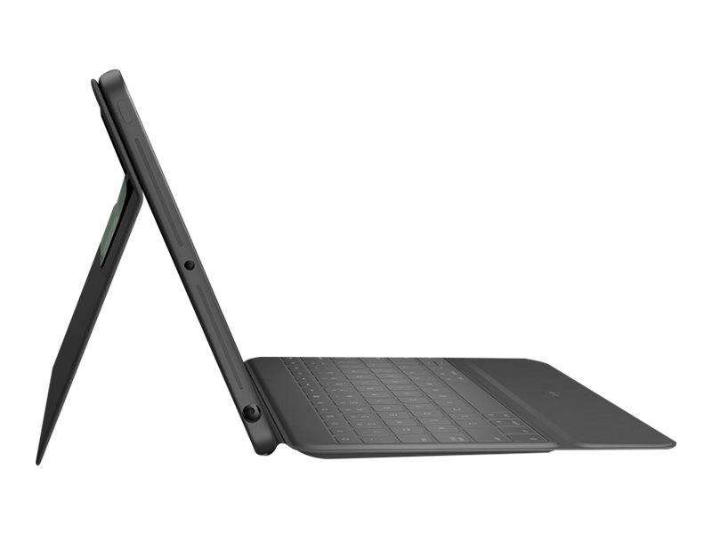 Logitech Rugged Folio Tablet-Tastatur mit Hülle Passend für Marke (Tablet): Apple iPad 10.2 (2019), iPad (9. Generation)