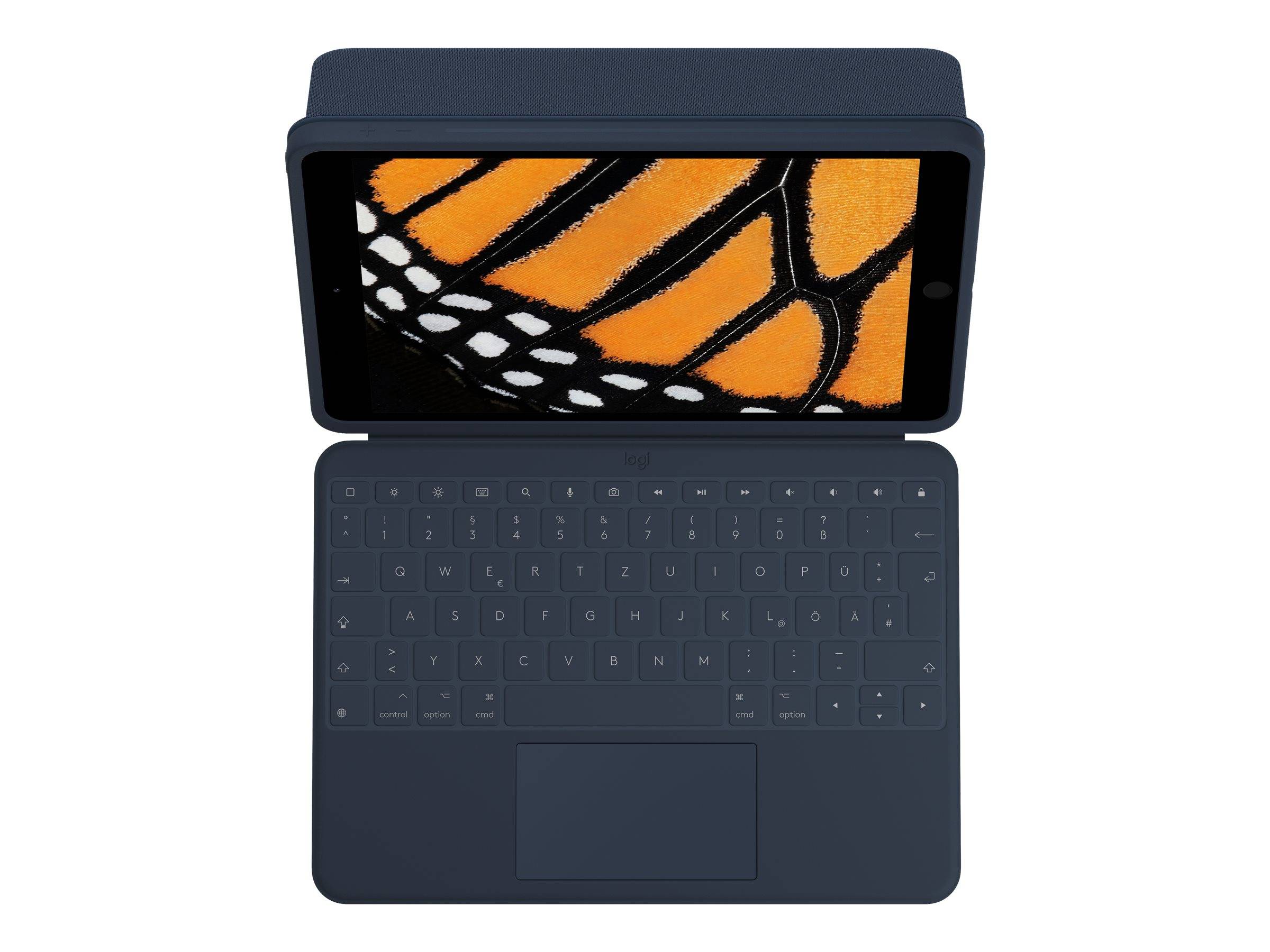 Logitech Rugged Combo 3 Touch Tablet-Tastatur Passend für Marke (Tablet): Apple iPad (7. Generation), iPad (8. Generation), iPad (9. Generation)