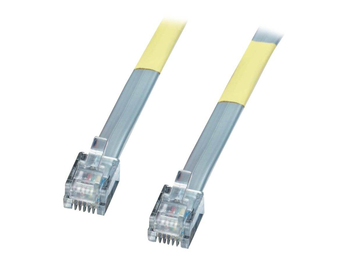 LINDY ISDN Anschlusskabel [1x RJ12-Stecker 6p6c - 1x RJ12-Stecker 6p6c] 5 m Grau