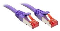LINDY 47822 RJ45 Netzwerkkabel, Patchkabel CAT 6 S/FTP 1.00 m Violett mit Rastnasenschutz 1 St.