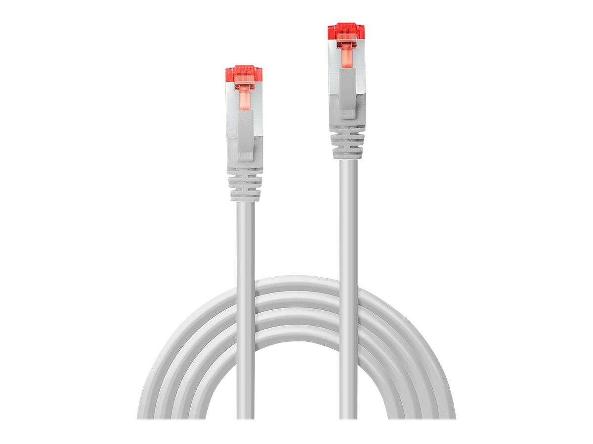 LINDY 47708 RJ45 Patchkabel CAT 6 S/FTP 10.00m Grau mit Rastnasenschutz 1St.