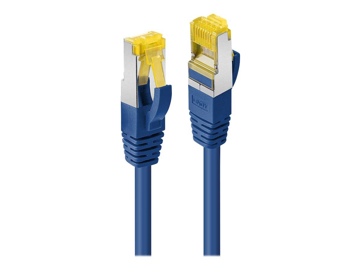 LINDY 47281 RJ45 Netzwerkkabel, Patchkabel CAT 6a (Rohkabel CAT 7) S/FTP 5.00 m Blau mit Rastnasenschutz 1 St.