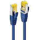 LINDY 47281 RJ45 Netzwerkkabel, Patchkabel CAT 6a (Rohkabel CAT 7) S/FTP 5.00 m Blau mit Rastnasenschutz 1 St.