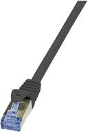LogiLink CQ3063S RJ45 Netzwerkkabel, Patchkabel CAT 6a S/FTP 3.00 m Schwarz Flammwidrig, mit Rastnasenschutz 1 St.