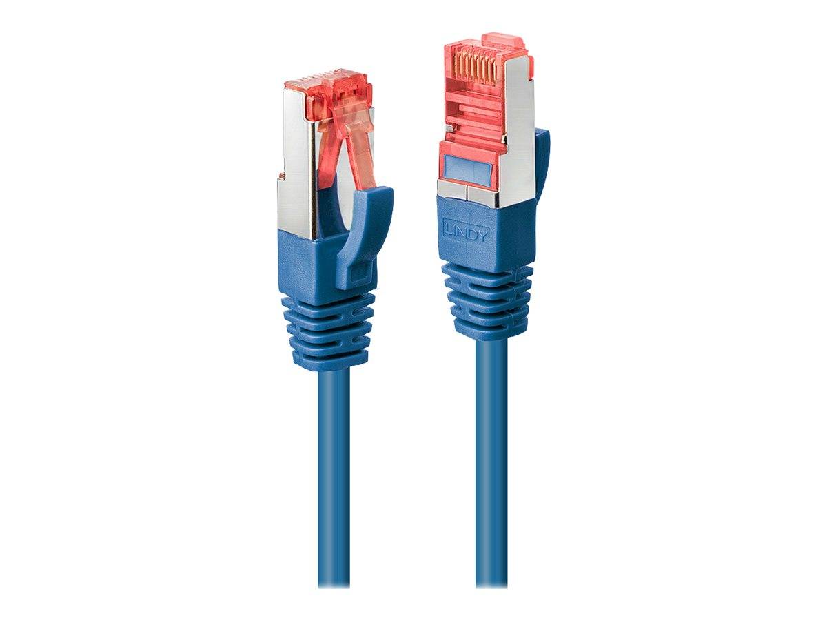 LINDY 47719 RJ45 Netzwerkkabel, Patchkabel CAT 6 S/FTP 2.00 m Blau mit Rastnasenschutz 1 St.