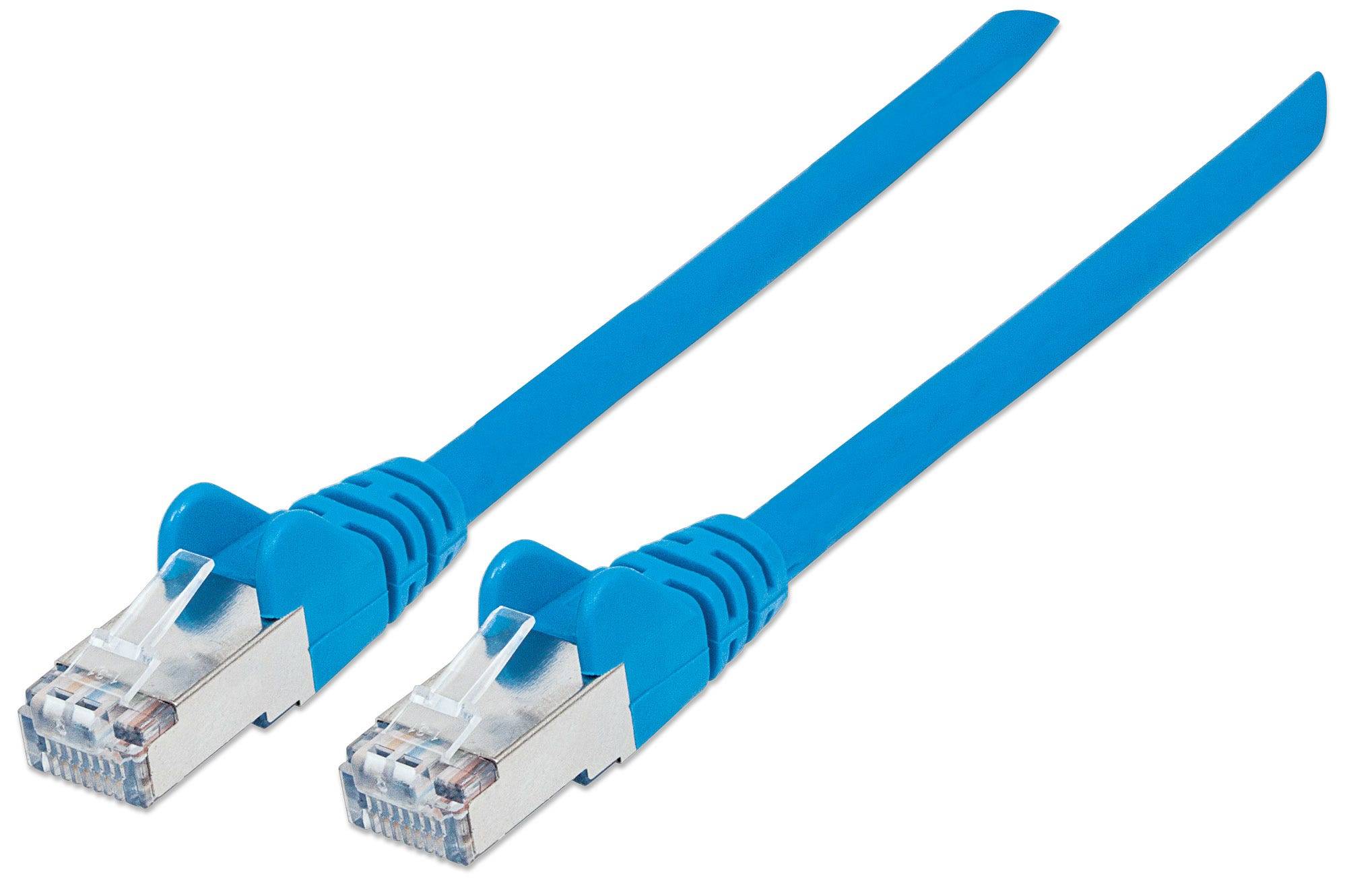Intellinet 735865 RJ45 Netzwerkkabel, Patchkabel CAT 6 S/FTP 15.00 m Blau vergoldete Steckkontakte 1 St.