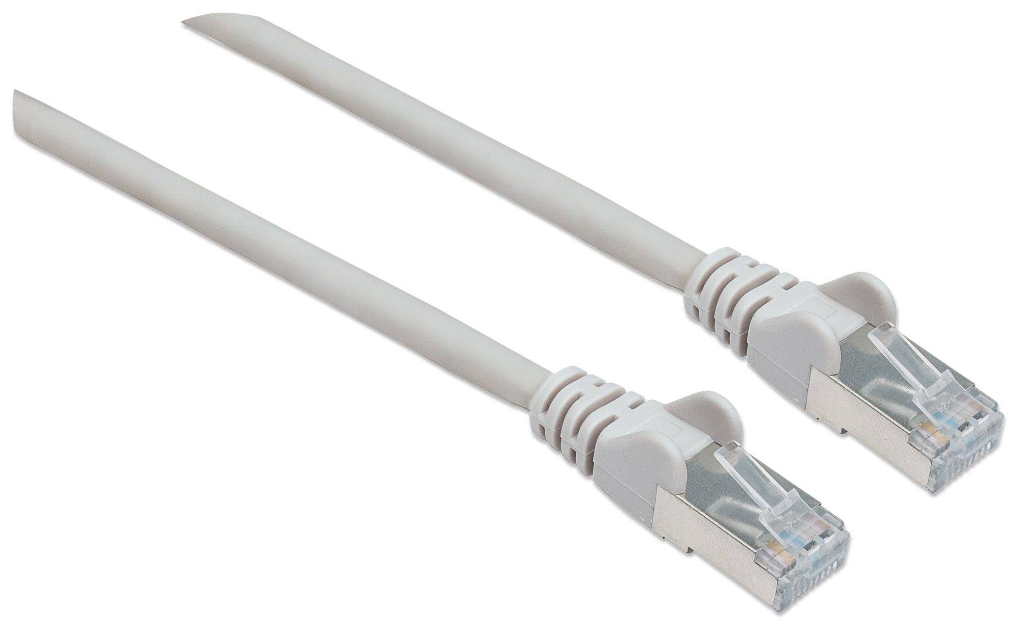 Intellinet 733328 RJ45 Netzwerkkabel, Patchkabel CAT 6 S/FTP 30.00 m Grau vergoldete Steckkontakte 1 St.