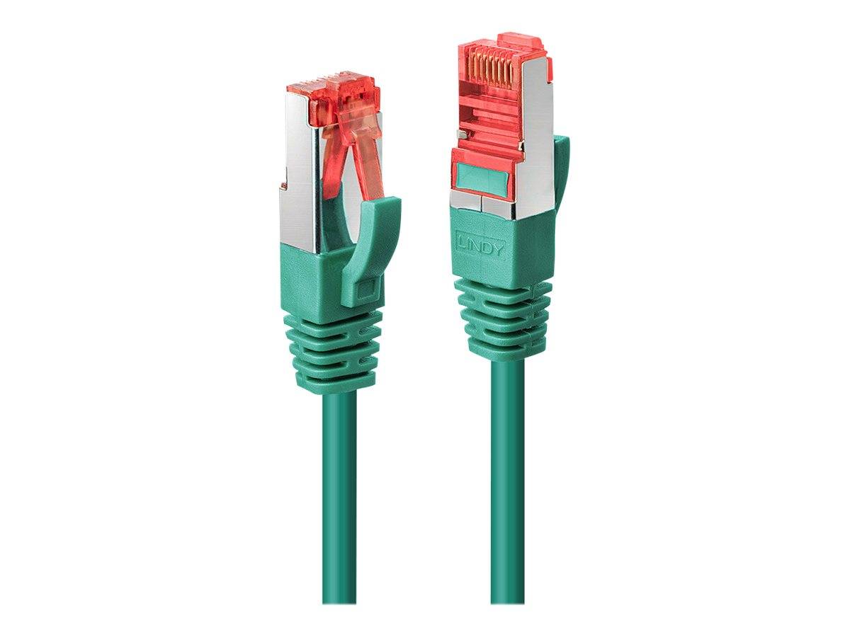 LINDY 47753 RJ45 Netzwerkkabel, Patchkabel CAT 6 S/FTP 10.00 m Grün mit Rastnasenschutz 1 St.