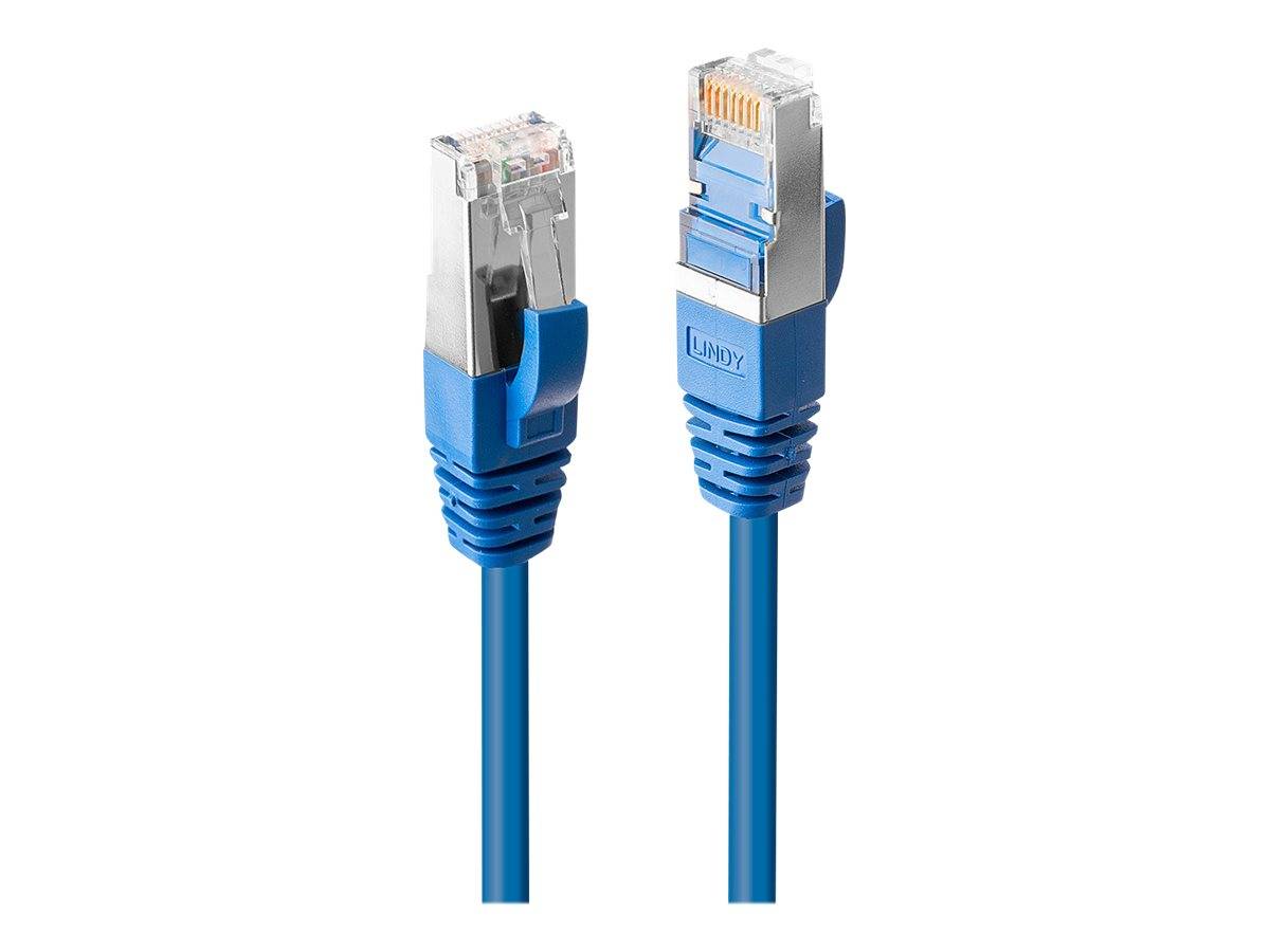 LINDY 45641 RJ45 Netzwerkkabel, Patchkabel CAT 6 S/STP 0.50 m Blau 1 St.