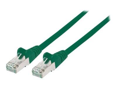 Intellinet 735223 RJ45 Netzwerkkabel, Patchkabel CAT 6 S/FTP 0.50 m Grün vergoldete Steckkontakte 1 St.