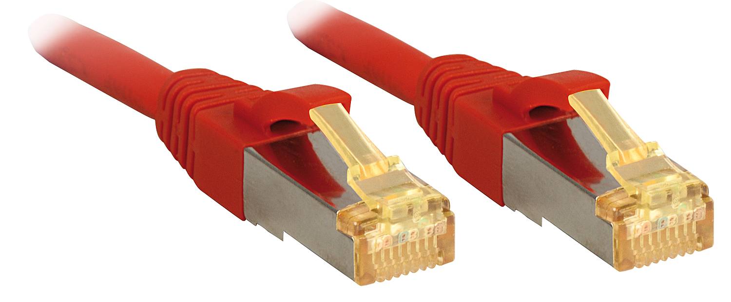 LINDY 47291 RJ45 Netzwerkkabel, Patchkabel CAT 6 S/FTP 0.50 m Rot 1 St.