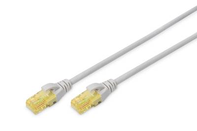 Digitus DK-1613-A-010 RJ45 Netzwerkkabel, Patchkabel CAT 6a U/UTP 1.00 m Grau Halogenfrei, verdrillte Paare 1 St.