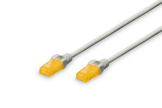 Digitus DK-1613-A-010 RJ45 Netzwerkkabel, Patchkabel CAT 6a U/UTP 1.00 m Grau Halogenfrei, verdrillte Paare 1 St.