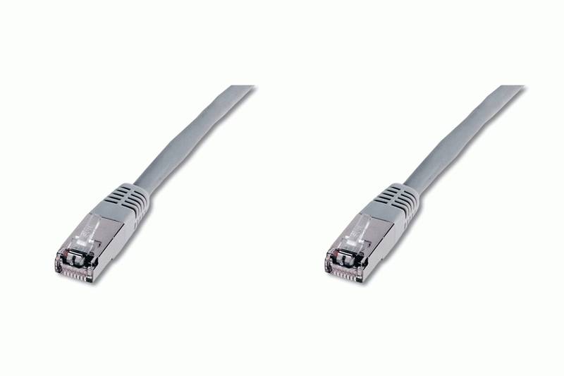 DIGITUS Patchkabel RJ45 SF/UTP Cat5e 5.00m grau Polybeutel