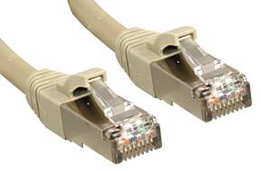 LINDY 45581 RJ45 Netzwerkkabel, Patchkabel CAT 6 S/FTP 0.50 m Grau mit Rastnasenschutz 1 St.