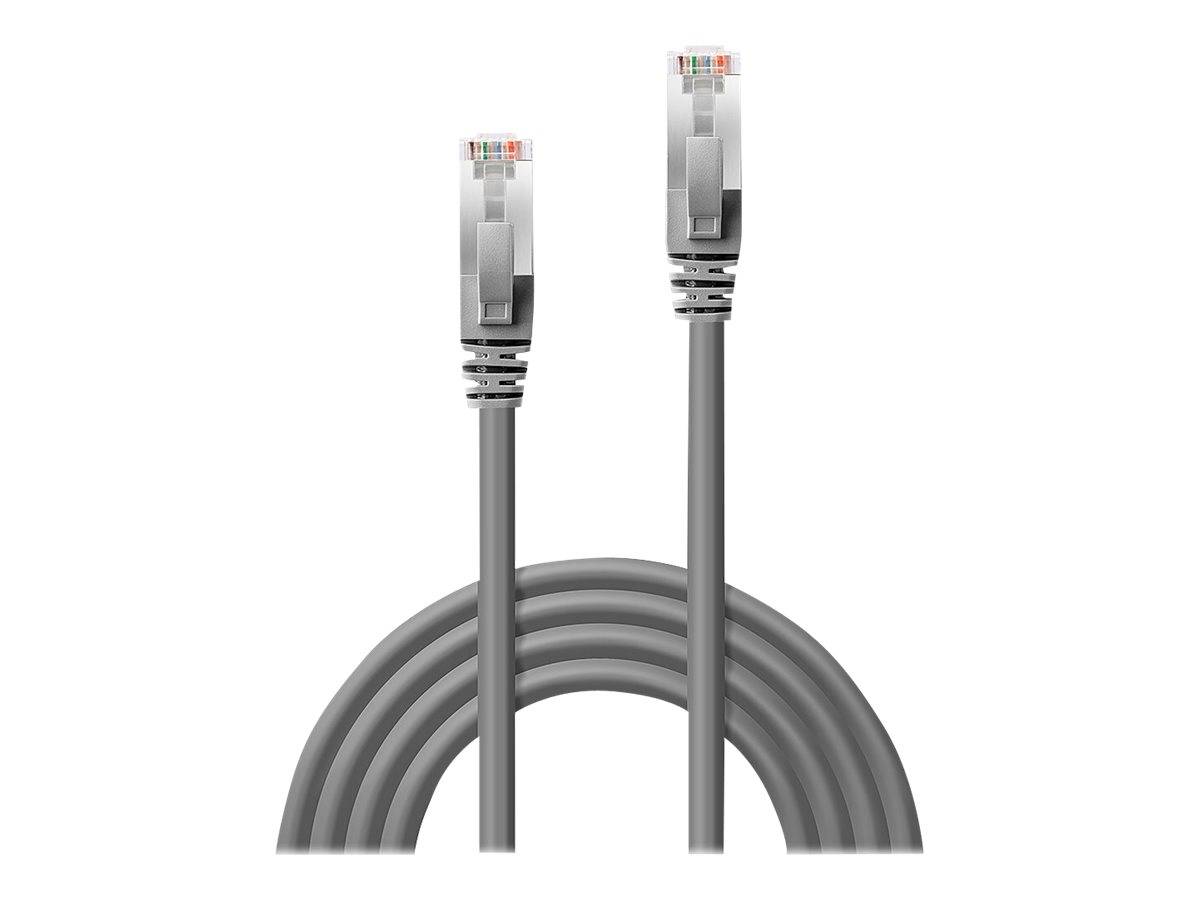 LINDY 45587 RJ45 Netzwerkkabel, Patchkabel CAT 6 S/FTP 10.00 m Grau mit Rastnasenschutz 1 St.