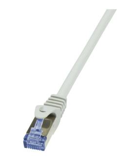LogiLink CQ3122S RJ45 Netzwerkkabel, Patchkabel CAT 6a S/FTP 30 m Grau mit Rastnasenschutz, Flammwidrig, Gesamtschirm, Halogenfrei, Paarschirm 1 St