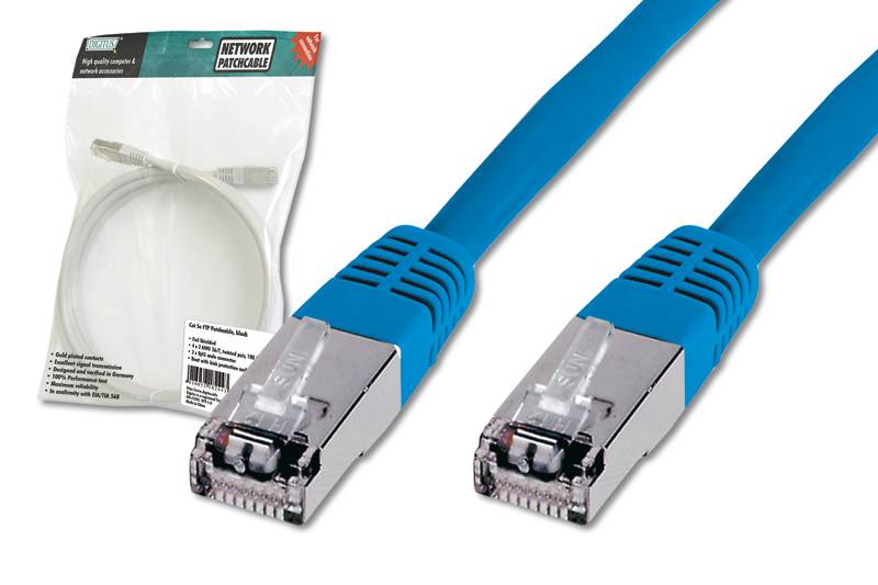 Digitus DK-1531-030/B RJ45 Netzwerkkabel, Patchkabel CAT 5e SF/UTP 3.00 m Blau 1 St.