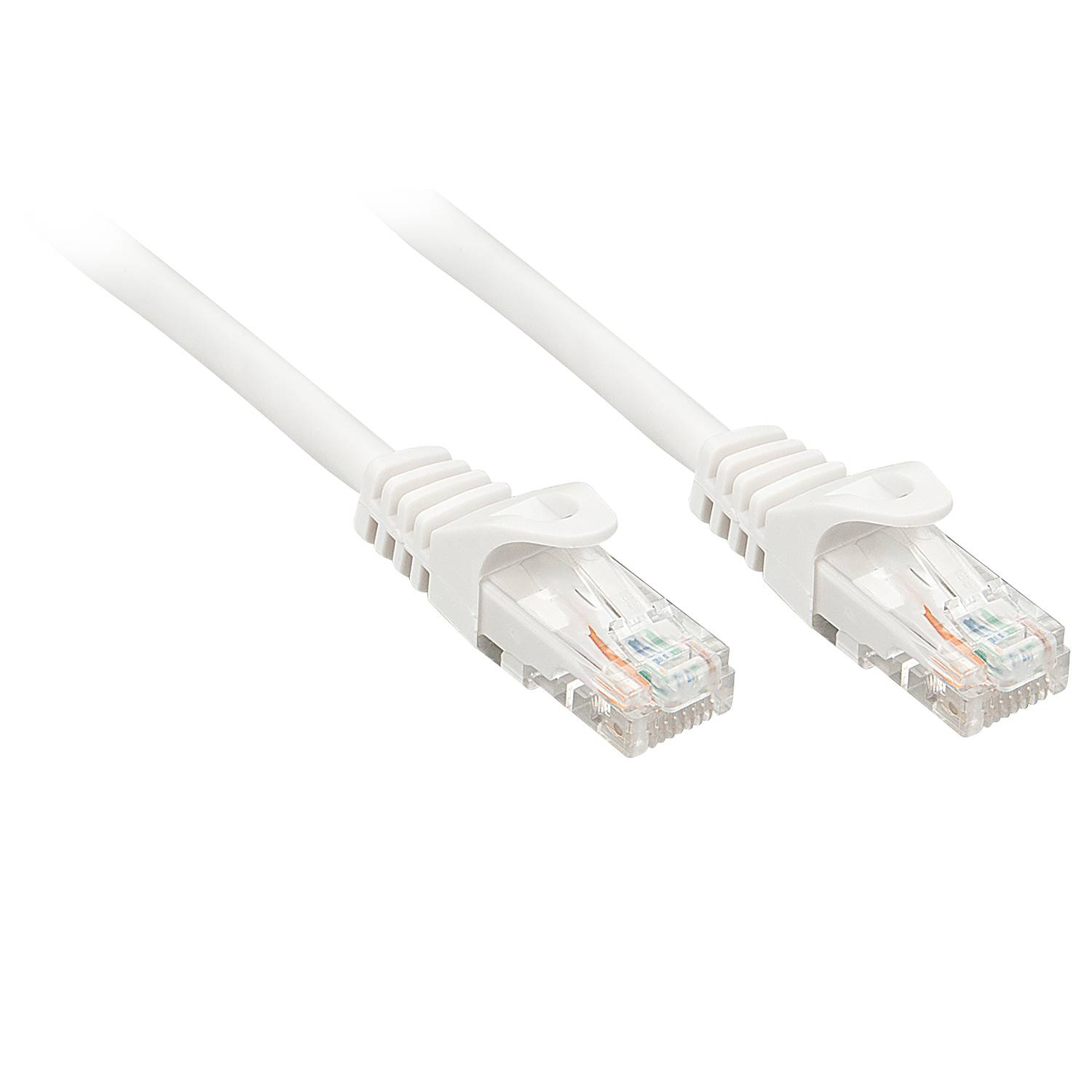 LINDY 48200 RJ45 Netzwerkkabel, Patchkabel CAT 6 U/UTP 0.30 m Weiß mit Rastnasenschutz 1 St.