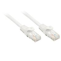 LINDY 48200 RJ45 Netzwerkkabel, Patchkabel CAT 6 U/UTP 0.30 m Weiß mit Rastnasenschutz 1 St.