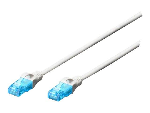Digitus DK-1512-030/WH RJ45 Netzwerkkabel, Patchkabel CAT 5e U/UTP 3.00 m Weiß verdrillte Paare 1 St.