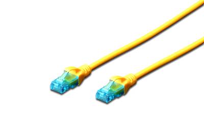 Digitus DK-1512-020/Y RJ45 Netzwerkkabel, Patchkabel CAT 5e U/UTP 2.00 m Gelb verdrillte Paare 1 St.
