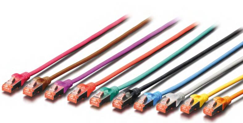 Digitus DK-1644-050/BL RJ45 Netzwerkkabel, Patchkabel CAT 6 S/FTP 5.00 m Schwarz Halogenfrei, verdrillte Paare, mit Rastnasenschutz, Flammwidrig