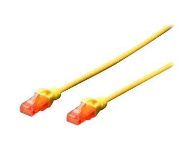 Digitus DK-1617-005/Y RJ45 Netzwerkkabel, Patchkabel CAT 6 U/UTP 0.50 m Gelb Halogenfrei, verdrillte Paare 1 St.