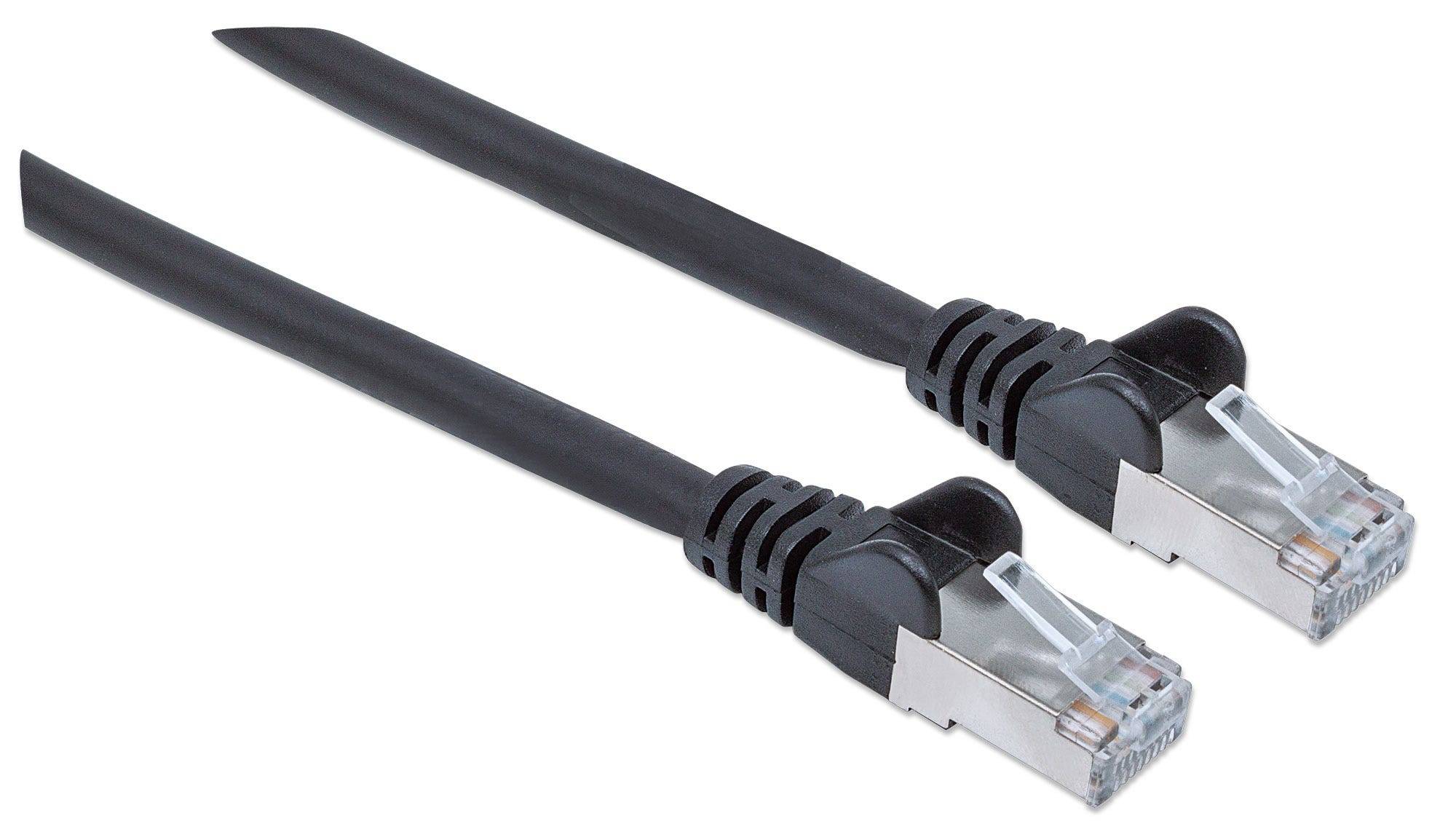 Intellinet 735568 RJ45 Netzwerkkabel, Patchkabel CAT 6 S/FTP 5.00 m Schwarz vergoldete Steckkontakte 1 St.