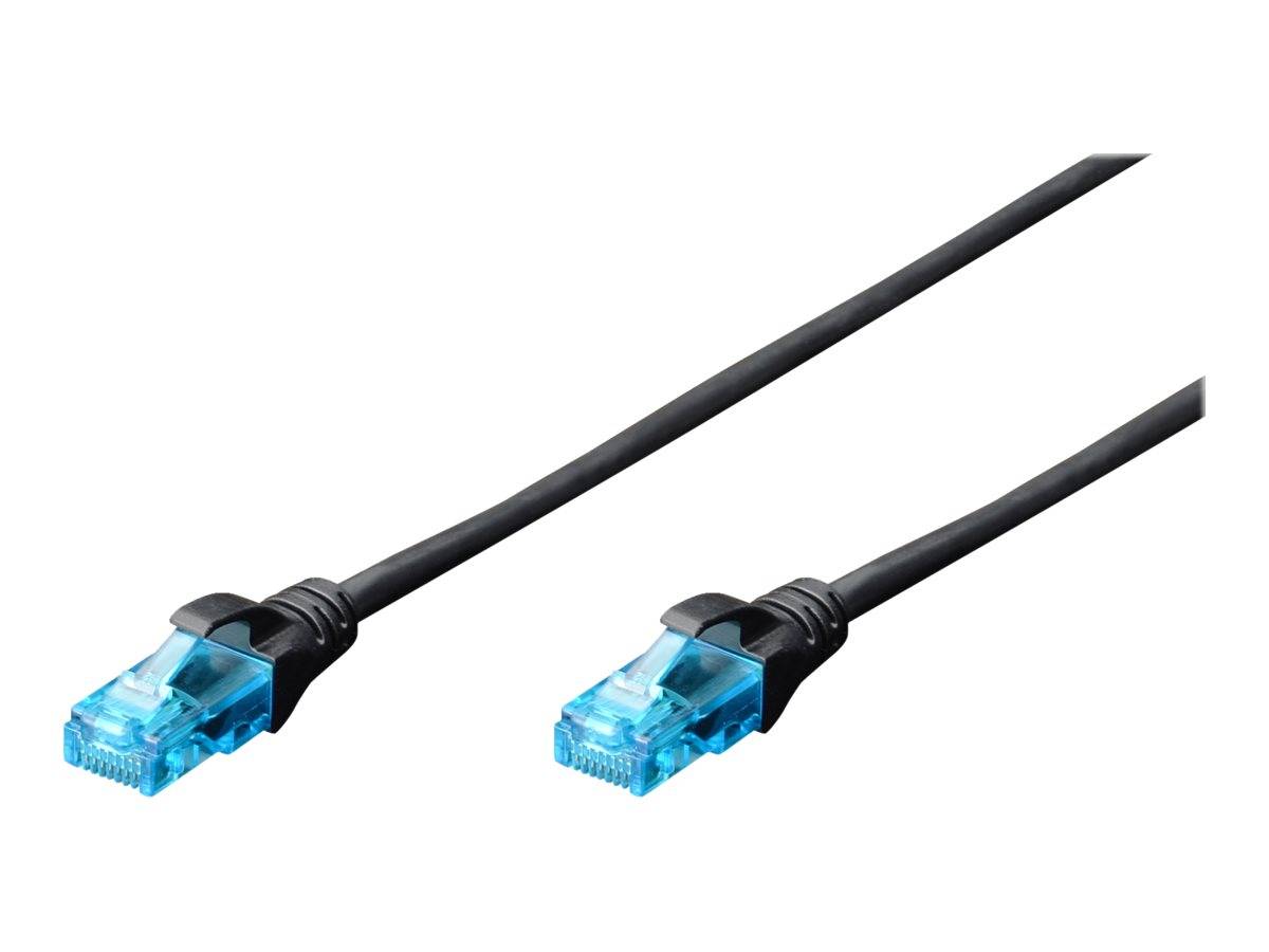 Digitus DK-1512-020/BL RJ45 Netzwerkkabel, Patchkabel CAT 5e U/UTP 2.00 m Schwarz verdrillte Paare 1 St.