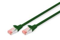 Digitus DK-1644-050/G RJ45 Netzwerkkabel, Patchkabel CAT 6 S/FTP 5.00 m Grün Halogenfrei, verdrillte Paare, mit Rastnasenschutz, Flammwidrig 1 St