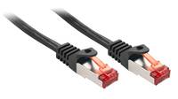 LINDY 47375 RJ45 Netzwerkkabel, Patchkabel CAT 6 S/FTP 3.00 m Schwarz 1 St.