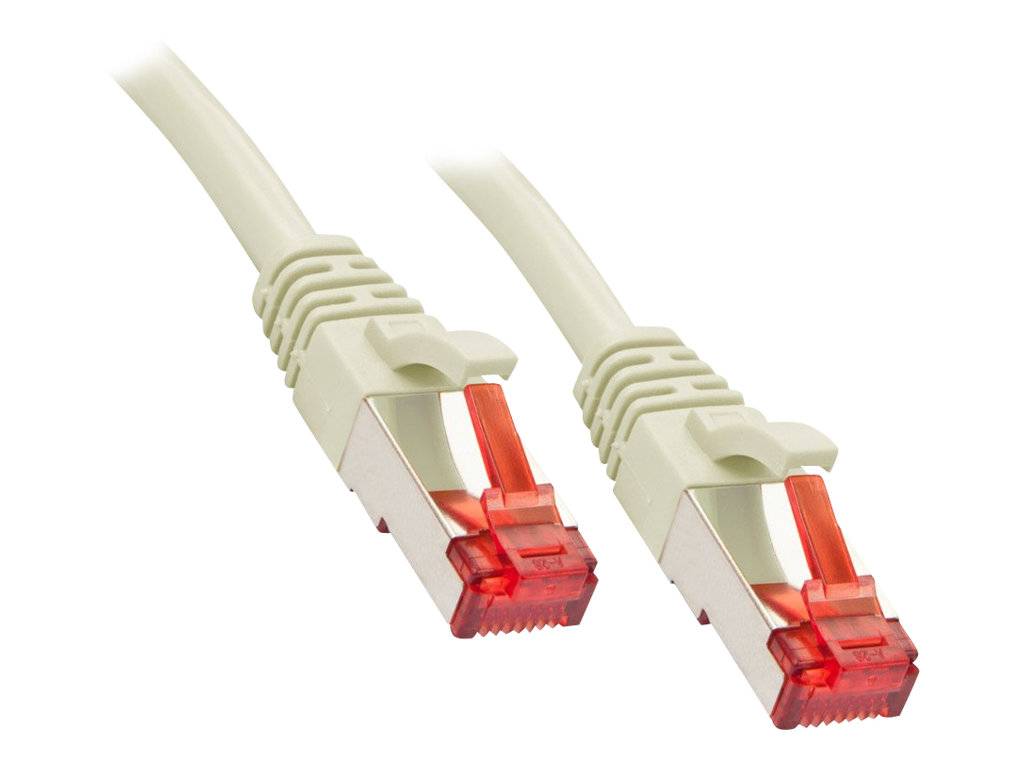 LINDY 47705 RJ45 Netzwerkkabel, Patchkabel CAT 6 S/FTP 3.00 m Grau mit Rastnasenschutz 1 St.