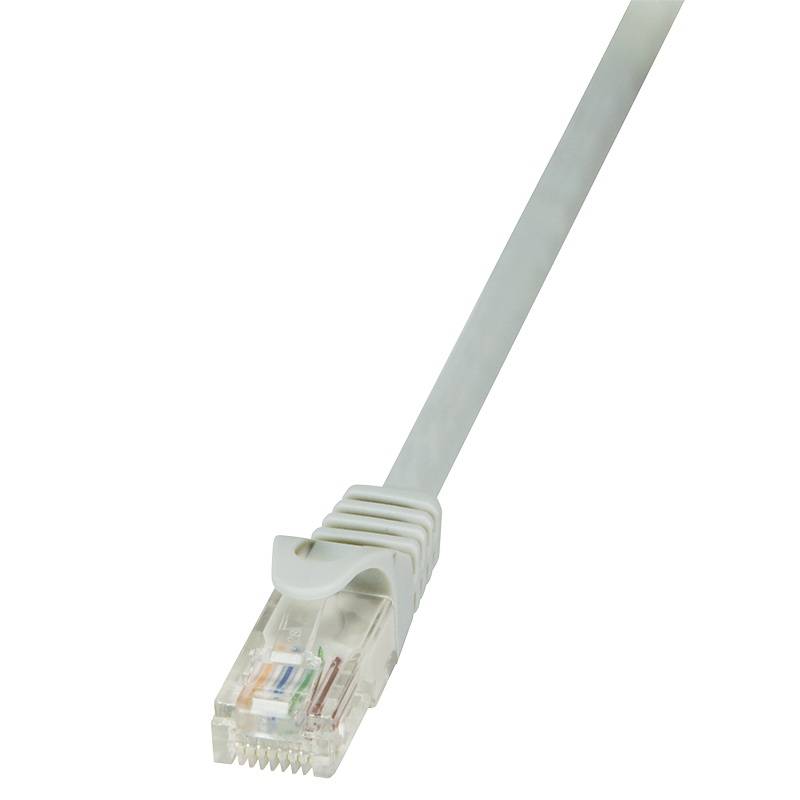 LogiLink CP2062U RJ45 Netzwerkkabel, Patchkabel CAT 6 U/UTP 3.00 m Grau mit Rastnasenschutz 1 St.