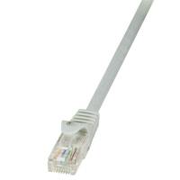 LogiLink CP2062U RJ45 Netzwerkkabel, Patchkabel CAT 6 U/UTP 3.00 m Grau mit Rastnasenschutz 1 St.