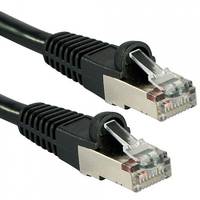 LINDY 47178 RJ45 Netzwerkkabel, Patchkabel CAT 6a S/FTP 1.50 m Schwarz mit Rastnasenschutz 1 St.