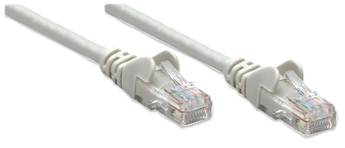 Intellinet 340373 RJ45 Netzwerkkabel, Patchkabel CAT 6 U/UTP 1.00 m Grau 1 St.