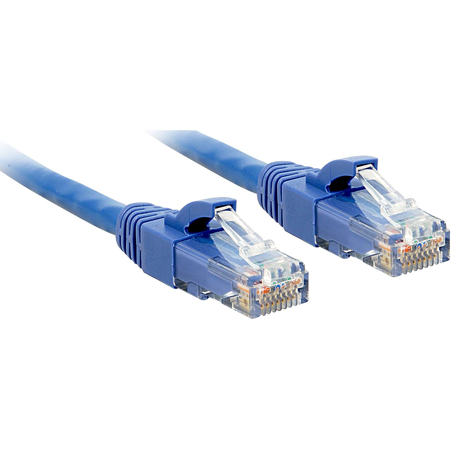 LINDY 48016 RJ45 Netzwerkkabel, Patchkabel CAT 6 U/UTP 0.50 m Blau 1 St.