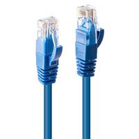 LINDY 48016 RJ45 Netzwerkkabel, Patchkabel CAT 6 U/UTP 0.50 m Blau 1 St.