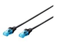 Digitus DK-1512-005/BL RJ45 Netzwerkkabel, Patchkabel CAT 5e U/UTP 0.50 m Schwarz verdrillte Paare 1 St.
