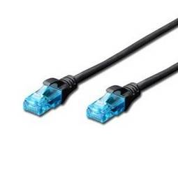 Digitus DK-1512-005/BL RJ45 Netzwerkkabel, Patchkabel CAT 5e U/UTP 0.50 m Schwarz verdrillte Paare 1 St.