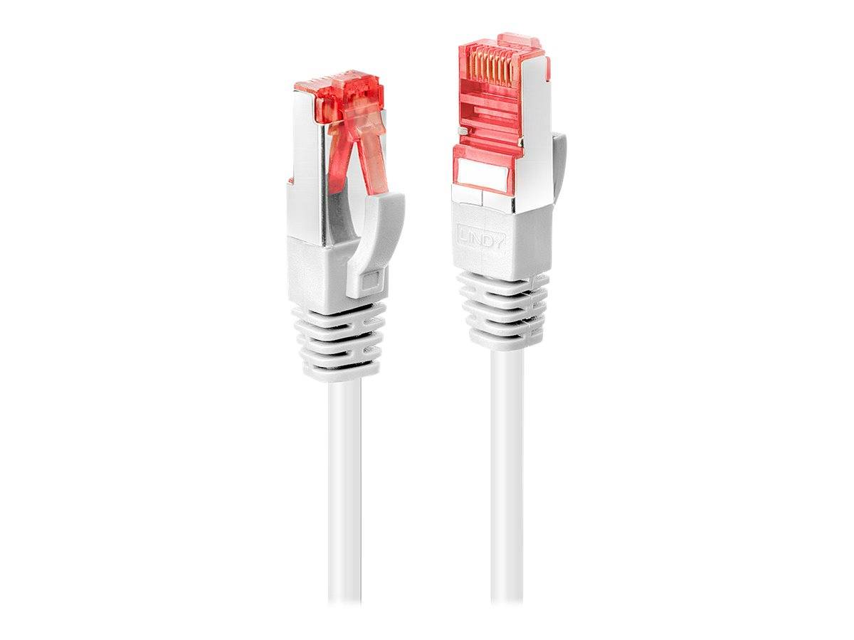 LINDY 47798 RJ45 Netzwerkkabel, Patchkabel CAT 6 S/FTP 10.00 m Weiß mit Rastnasenschutz 1 St.