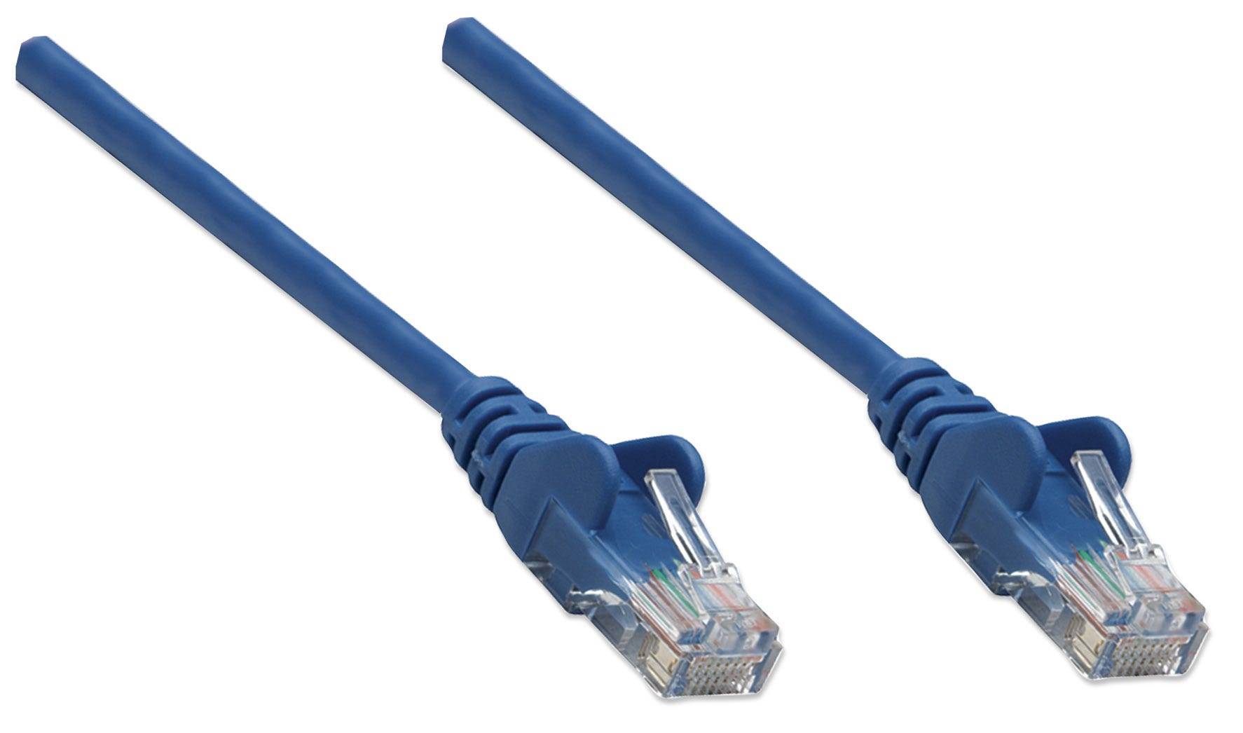 Intellinet 342575 RJ45 Netzwerkkabel, Patchkabel CAT 6 U/UTP 1.00 m Blau 1 St.