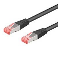 Digitus DK-1644-030/BL RJ45 Netzwerkkabel, Patchkabel CAT 6 S/FTP 3.00 m Schwarz Halogenfrei, verdrillte Paare, mit Rastnasenschutz, Flammwidrig